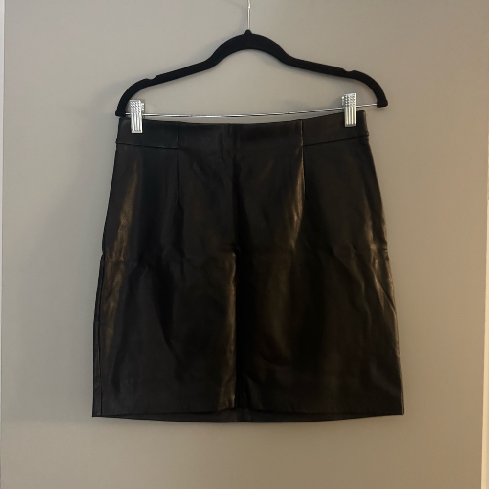 Dynamite Black Leather Skirt